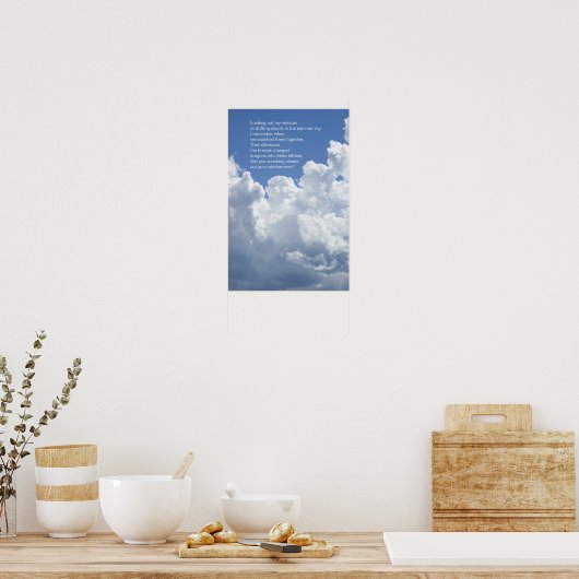 Summer Clouds Poem Poster (Keuken)