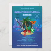 Summer Club Beach Party voegt logo toe Kaart (Voorkant)