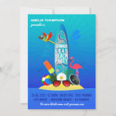 Summer Club Beach Party voegt logo uitnodiging toe (Voorkant)