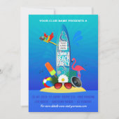 Summer Club Beach Party voegt logo uitnodiging toe (Voorkant)