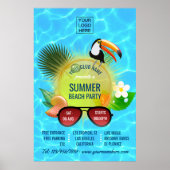 Summer Club/Corporate Beach Party-advertentie Poster (Voorkant)