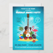 Summer Club Music Party voegt logo uitnodiging toe (Voorkant)