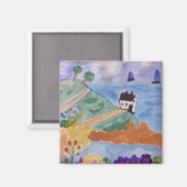 Summer Coast & Flowers Magnet (Voorkant / Achterkant)