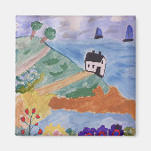 Summer Coast & Flowers Magnet (Voorkant)