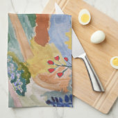 Summer Coast & Flowers Tea Towel Theedoek (Quarter Fold)