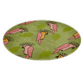 Summer Cockatau Birds Monstera Greenery Snijplank (Hoek)