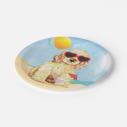 Summer Cocker Spaniel Papieren Bordje (Gekanteld)