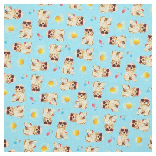 Summer Cocker Spaniel Stof (Swatch)