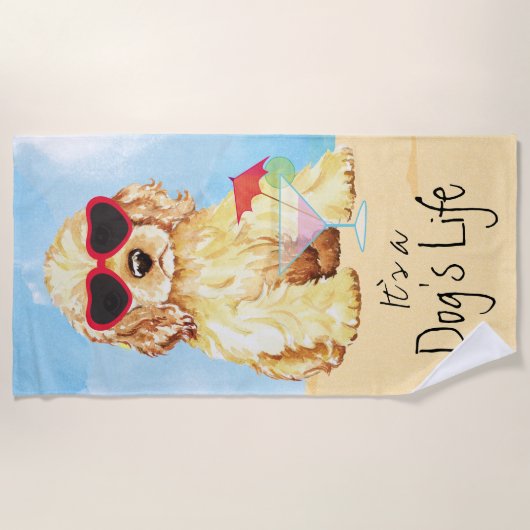 Summer Cocker Spaniel Strandlaken (Voorkant)