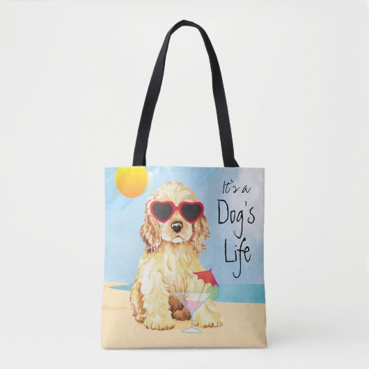 Summer Cocker Spaniel Tote Bag (Voorkant)