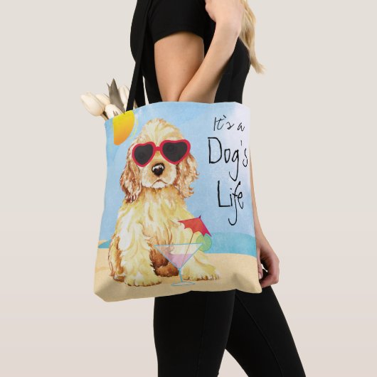 Summer Cocker Spaniel Tote Bag (Dichtbij)