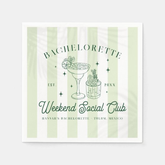 Summer Cocktail Club | Bachelorette Servet (Voorkant)