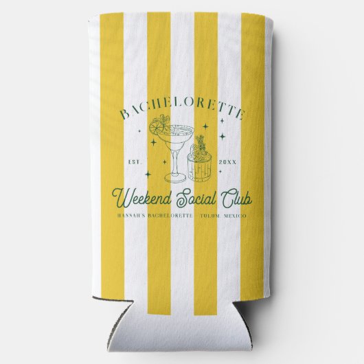 Summer Cocktail Club | vrijgezellen Seltzer Blikjeskoeler (Achterkant)