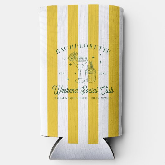 Summer Cocktail Club | vrijgezellen Seltzer Blikjeskoeler (Voorkant)