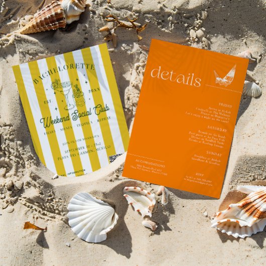 Summer Cocktail Club | Vrijgezellenweekend Kaart