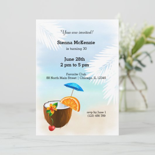 Summer Cocktail Kaart (Staand voorkant)