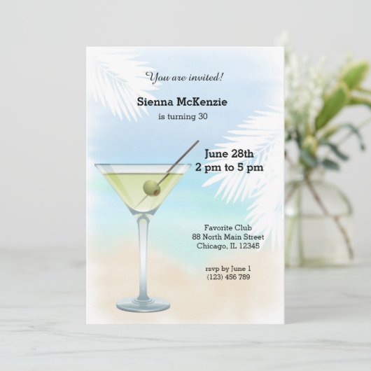 Summer Cocktail Kaart (Staand voorkant)