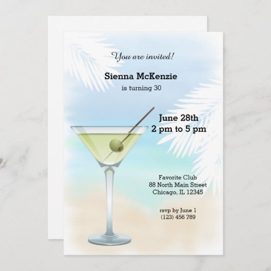 Summer Cocktail Kaart (Voorkant / Achterkant)