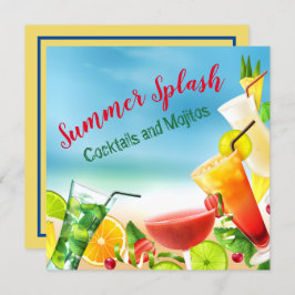 Summer Cocktail Mojito Party Invitation