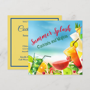 Summer Cocktail Mojito Party Invitation
