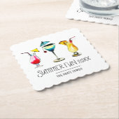 Summer Cocktail op maat Kartonnen Onderzetters (Gebogen)