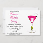 Summer Cocktail Party Pink Kaart (Voorkant)