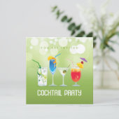 Summer Cocktail Party-uitnodiging Kaart (Staand voorkant)