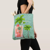 Summer Cocktail under the Palm Trees Tote Bag (Dichtbij)