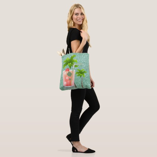 Summer Cocktail under the Palm Trees Tote Bag (Op model)