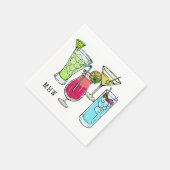 Summer Cocktails aangepaste monogram servetten (Hoek)