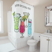 Summer Cocktails aangepaste tekstgordijn Douchegordijn (In situ)