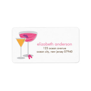 Summer Cocktails Adresetiketten Etiket