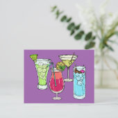 Summer Cocktails briefkaart (Staand voorkant)