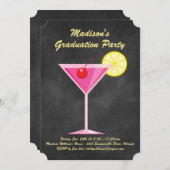 Summer Cocktails Graduation Party - Chalkboard Kaart (Voorkant / Achterkant)