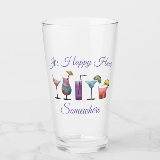 Summer Cocktails Happy Hour ergens Glas (Voorkant)