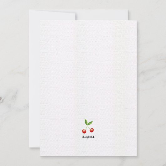 Summer Cocktails Kaart (Achterkant)