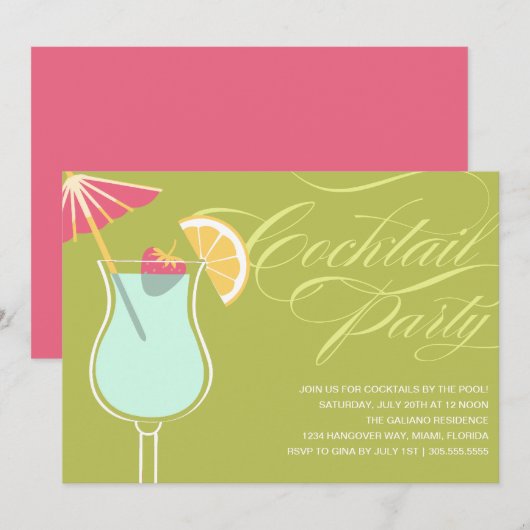 SUMMER COCKTAILS | PARTIJONDERZOEK KAART (Voorkant / Achterkant)