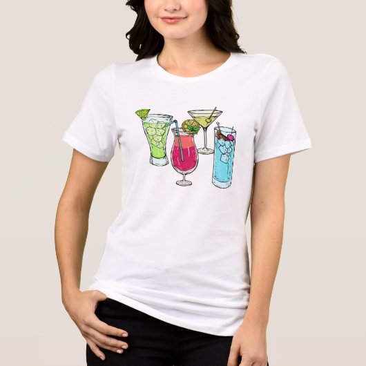 Summer Cocktails shirten & colbertjassen Tri-Blend Shirt (Voorkant)