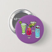Summer Cocktails-toets Ronde Button 5,7 Cm (Voorkant /achterkant)