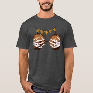 Summer Coconut Bra Skeleton Hand Funny Halloween T-shirt