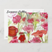 "Summer Coffee" cricketDiane Art Briefkaart (Voorkant / Achterkant)