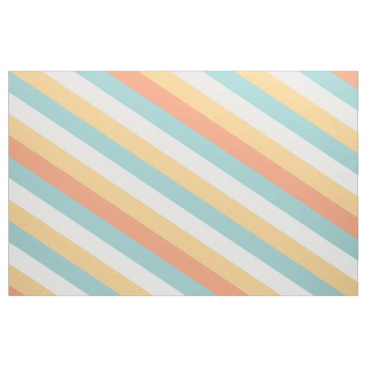 Summer Color Diagonal Stripes Pattern Fabric Stof (Fat Quarter)