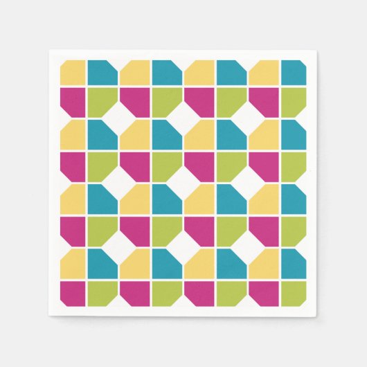 SUMMER COLOREN | Geometrisch patroon Servet (Voorkant)