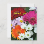 Summer Colorful Bouquet Flat Hartelijk dank Bedankkaart (Voorkant)