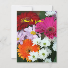 Summer Colorful Bouquet Flat Hartelijk dank Bedankkaart