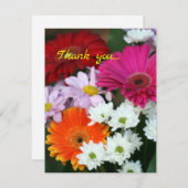 Summer Colorful Bouquet Flat Hartelijk dank Bedankkaart (Voorkant / Achterkant)