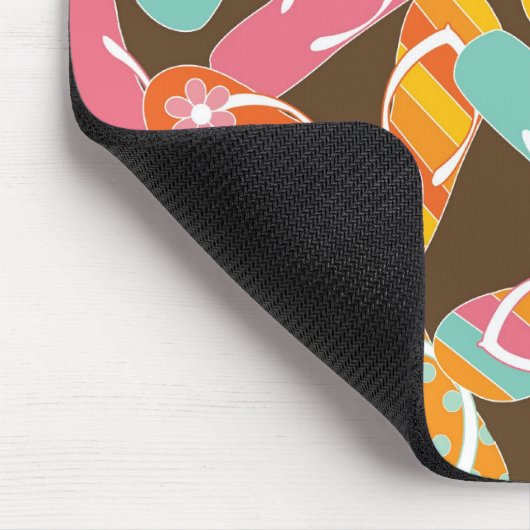 Summer Colorful Fun Beach Whimsical Teenslippers Muismat (Hoek)