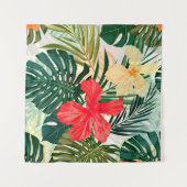 Summer colorful hawaiian seamless pattern with tro wandkleed (Voorkant (horizontaal))