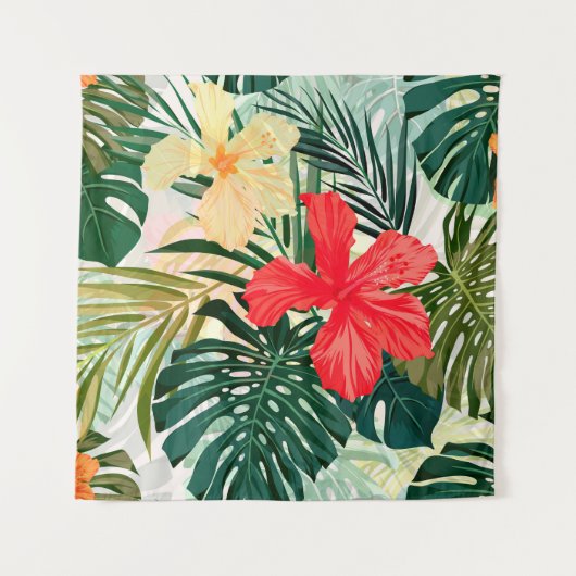 Summer colorful hawaiian seamless pattern with tro wandkleed (Voorkant)