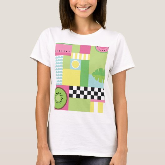 Summer Colorfull Fruits T-shirt (Voorkant)